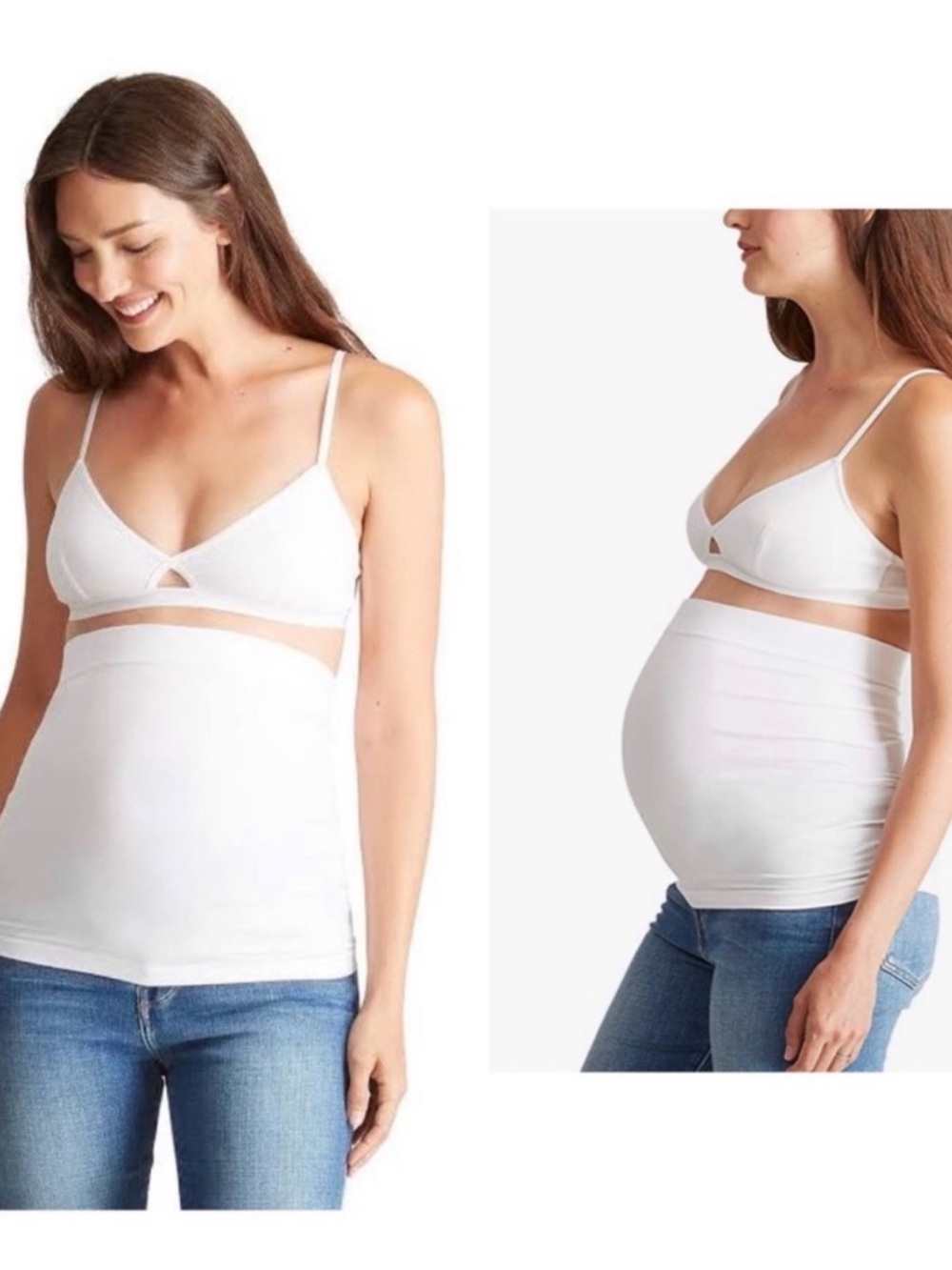 Bundle 2 piece Ingrid & Isabel Bella Band Maternity Belly Band White and Black